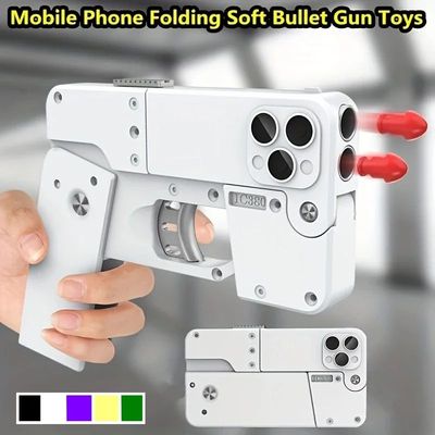 Mobile Phone Shape Folding Soft Gun Toy Novelty Toys,Adults