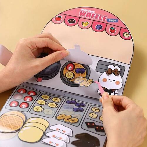 Paper Waffle Quiet Book Colorful Fried Chicken Cartoon Busy