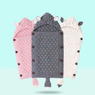 Winter Baby Swaddle Wrap Blankets Knitted Toddler Infant War
