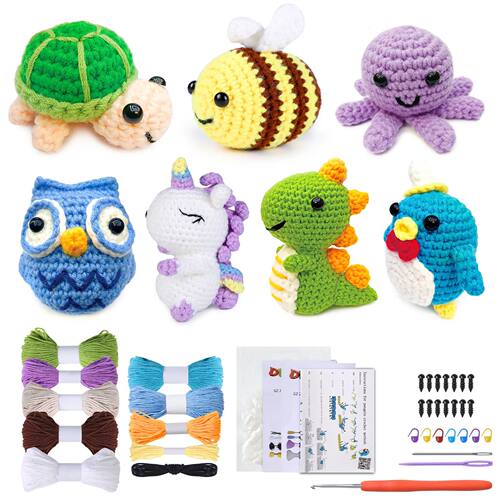 Crochet Starter Kit Decor Needlework DIY Crochet Doll Kit Do
