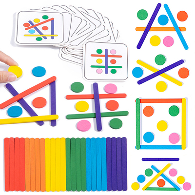 Kids Rainbow Stick Puzzle Montessori Toys Color Sensory Logi