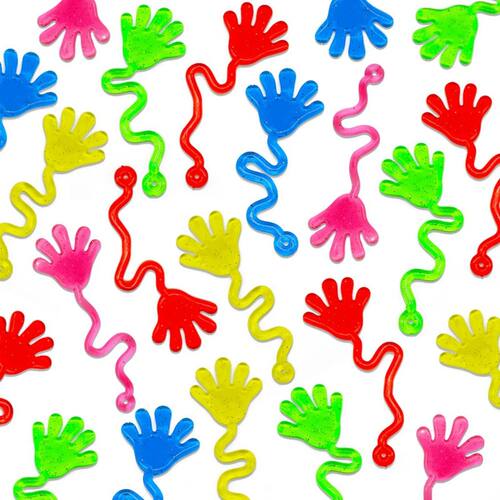 12PCS for Kids Adult Glitter Sticky Hands Mini Stretchy Stre
