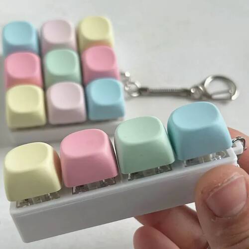 4 Keyboard Finger Keyboard Keycap Stress Relief Fidget Keych