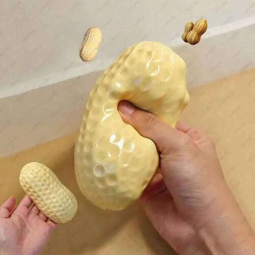 Peanut Stress Ball Crunchy Squeeze Ball Squishy Toy, Buttery