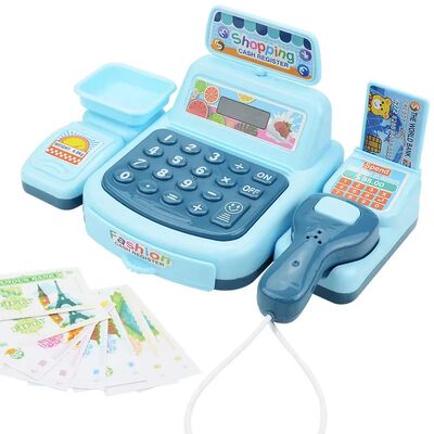 Cashier Toy Cash Register Playset Supermarket Checkout Toy W