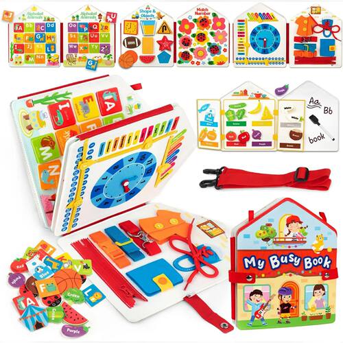 Toddler Felt Montessori Busy Book Activity Sensory Boards Fi
