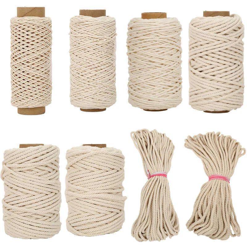 DIY Macrame Cord Cotton Rope Twine String Ribbon Crafts drea - 实物图