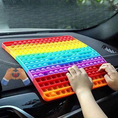 Jumbo Rainbow Silicone Push Bubble 30CM Sensory Fidget Toys