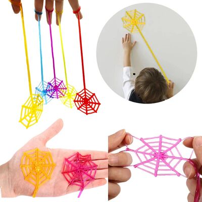 10Pcs Stretchable Climbing Spider Web Fun Sports Toy Elastic