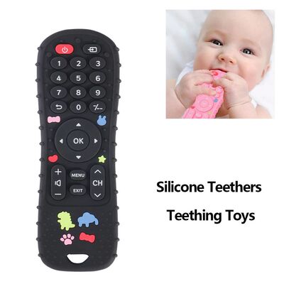 1/4PCS Silicone Baby Toys TV Remote Control Shape Teether To