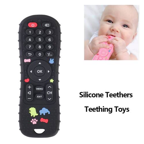 1/4PCS Silicone Baby Toys TV Remote Control Shape Teether To