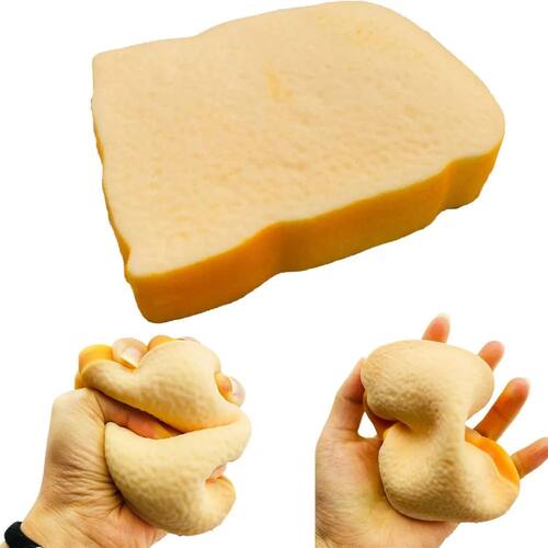 Squishy Toast Bread Squeeze Toy - Funny Hamburger & Biscuit