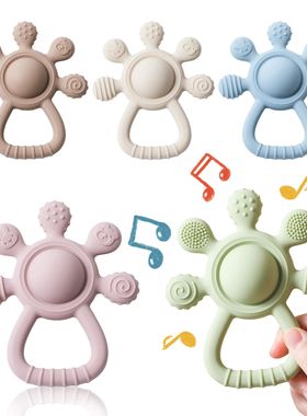 BPA Free Silicone Teether Food Grade Baby 0-12 Toys Teething