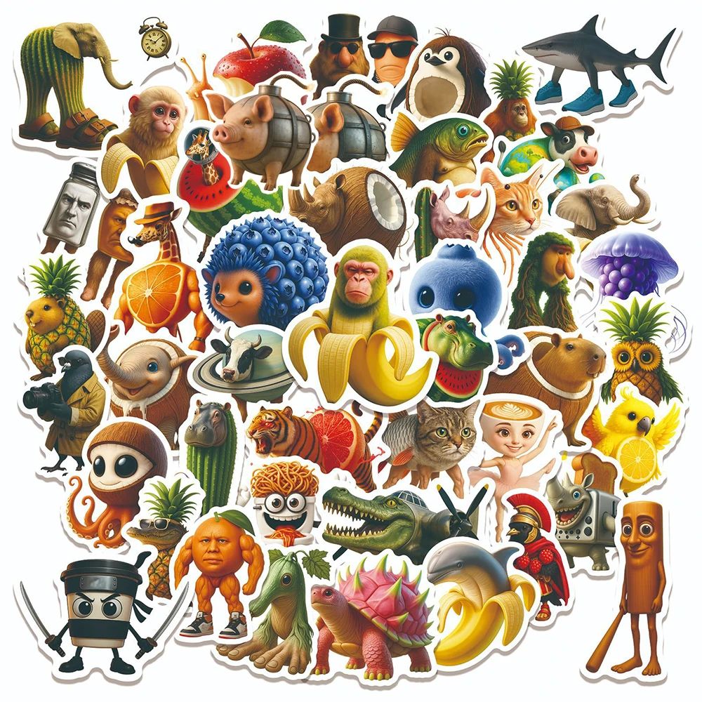 10/30/60pcs Italian Brainrot Stickers Tung Tung Tung Sahur D