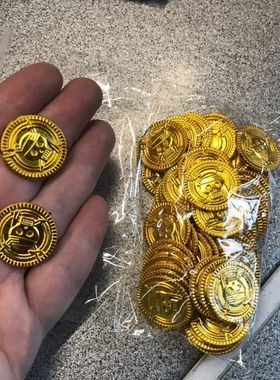 Pirate Party plastic Pirate gold coin Halloween kids birthda