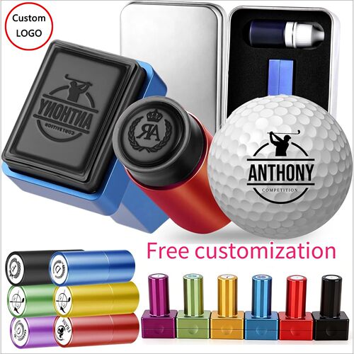 Golf Ball Stamp Personalized Marker with Pattern Text Waterp