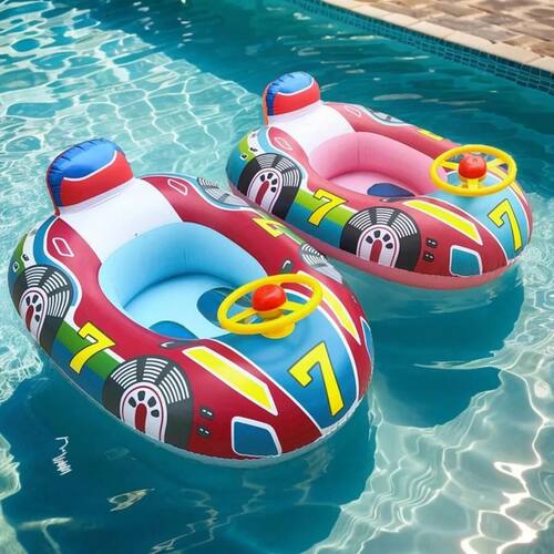 Baby Swimming Pool Float, Cute Car Design Kids Toddler Infla
