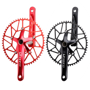 Litepro折叠车牙盘小轮自行车中空一体曲柄LP正负齿牙盘套装单盘