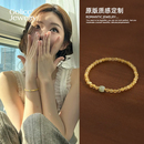 黄水晶串珠手链女款 轻奢小众精致高级感珠串叠戴手串手饰 2025新款