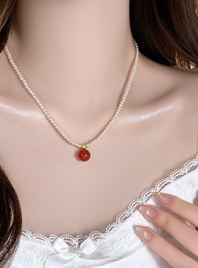 古里雅施家小米珍珠项链高级感