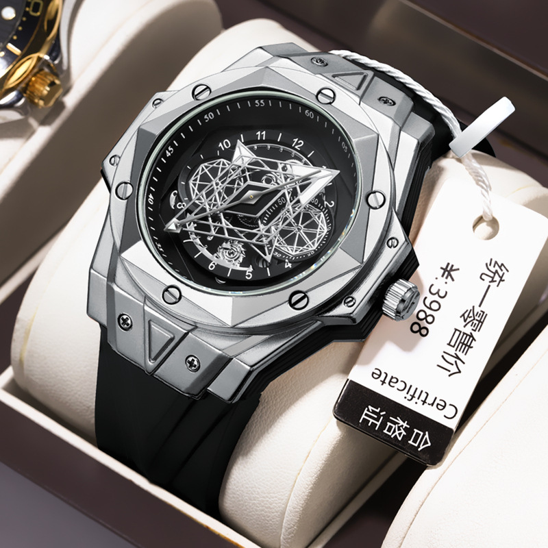 正品瑞士刺青二代手表全自动机械表男士夜光防水日历运动手表新款