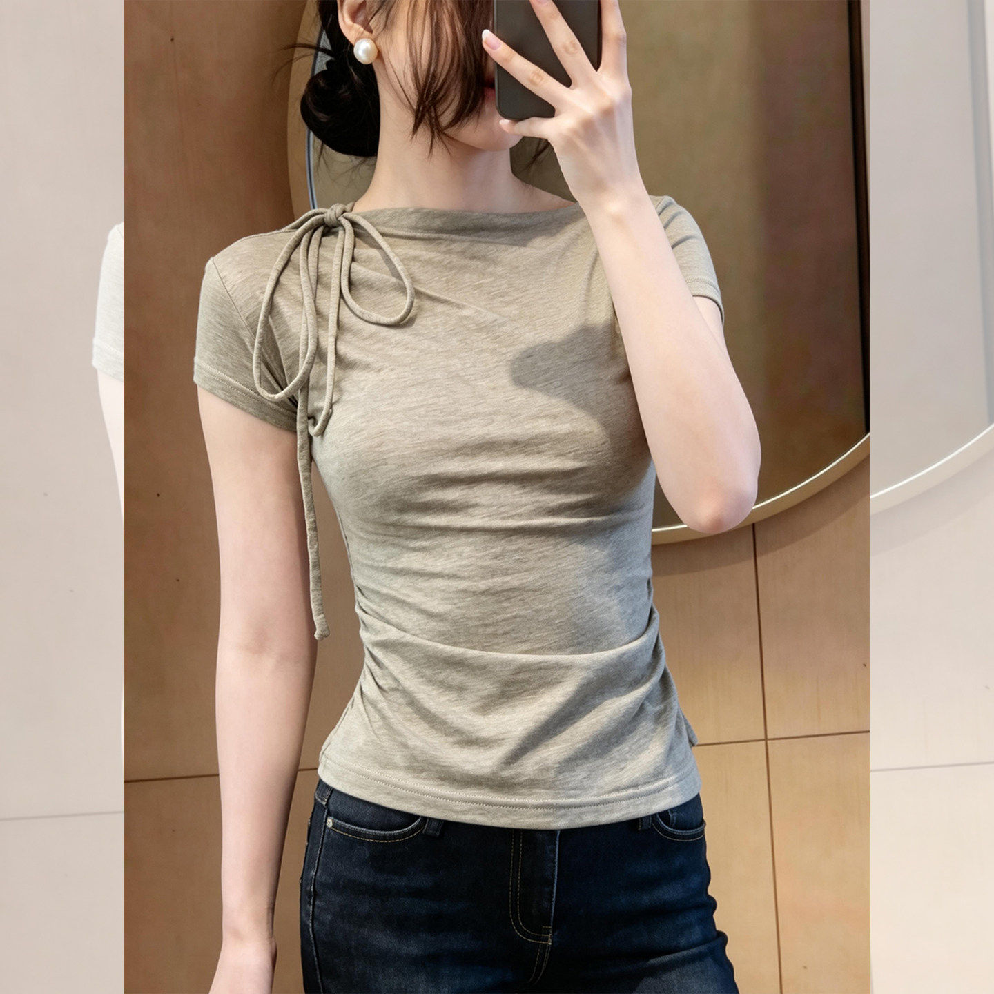 衣服女款2026新款超好看独特漂亮上衣时尚百搭小个子短袖t恤夏季