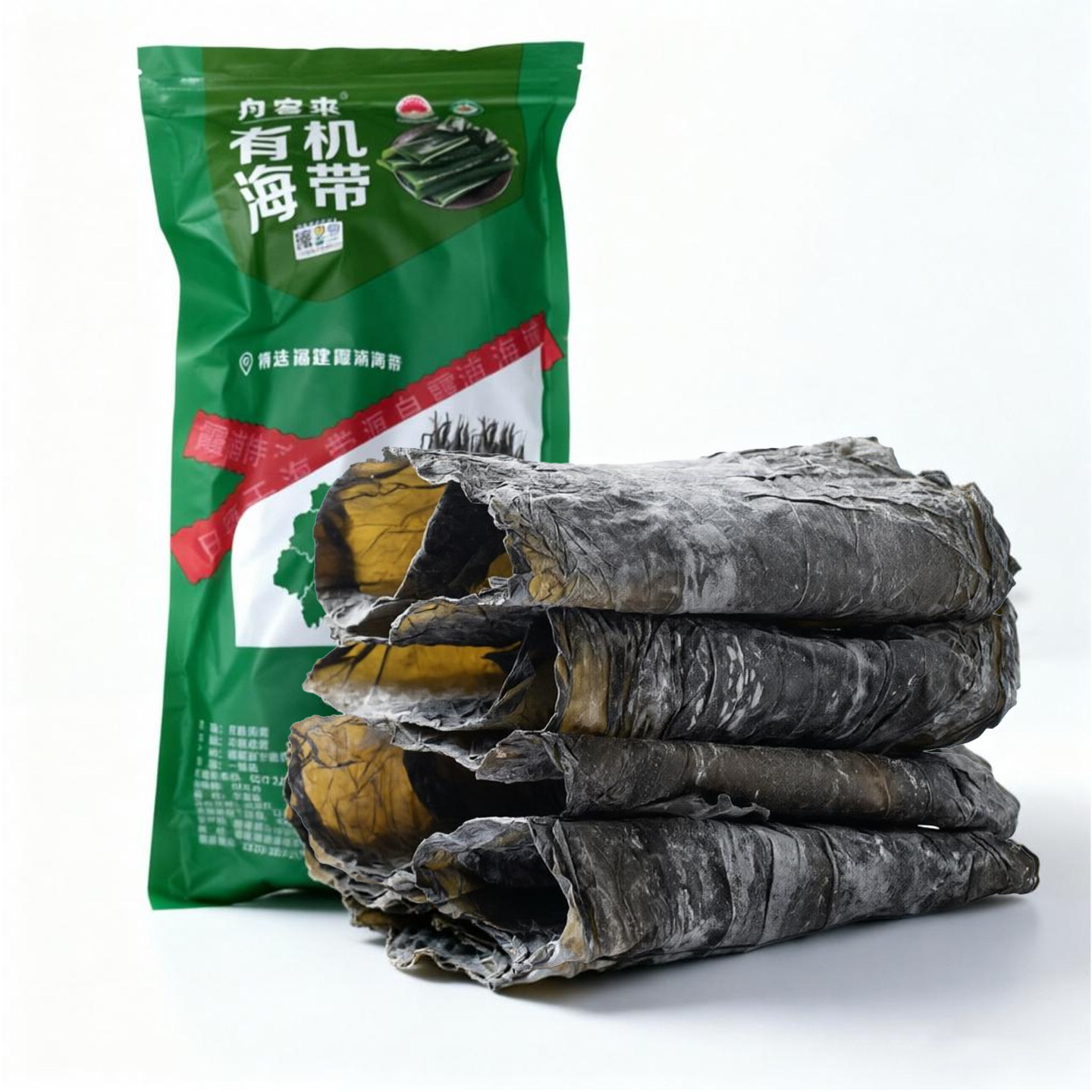 精选霞浦有机厚干海带片500g海带海味干货日晒无沙无泥软糯海带片