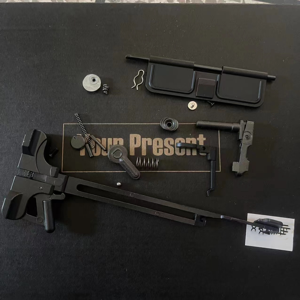 司俊hk416d金属拉机联动机片防尘片 hk416金属机闸小配件装饰