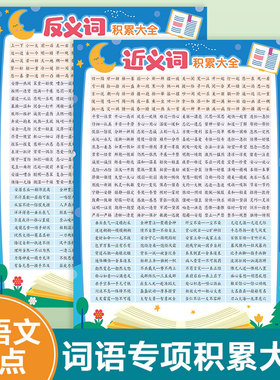 近反义词语文词语积累aabb式成语量词多音字谚语一年级二三小学生