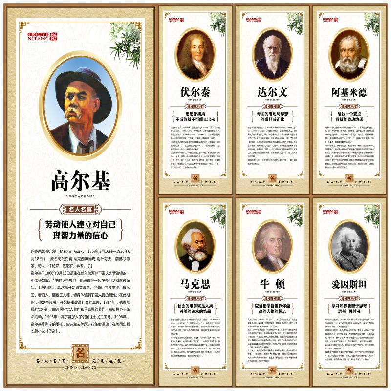 初高中大学学校教室走廊布置励志标语墙贴装饰伟人画名人名言定制图片