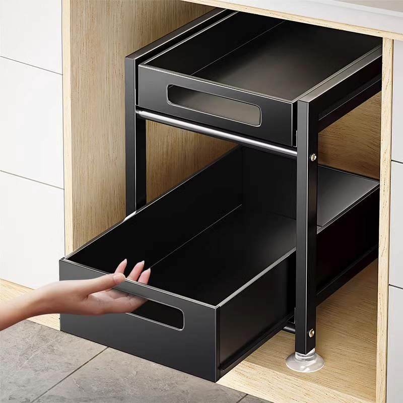 厨房整体橱柜拉篮下水槽置物架多功能碗碟调料收纳厨房小工具套装