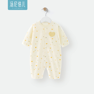 空调服男女宝宝衣服外出哈衣 长袖 汤尼倍儿婴儿连体衣纯棉夏季 薄款
