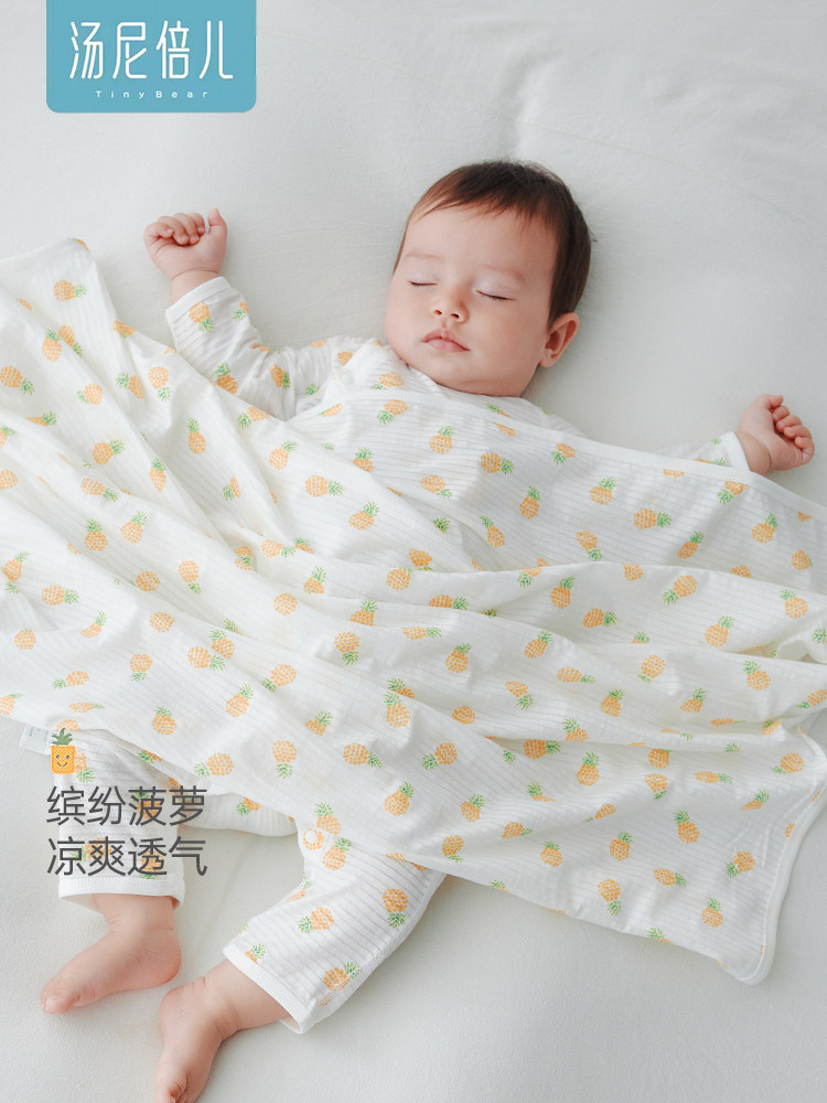 汤尼倍儿包单新生婴儿夏季薄款小被子包被盖巾抱被单层超薄包巾毯