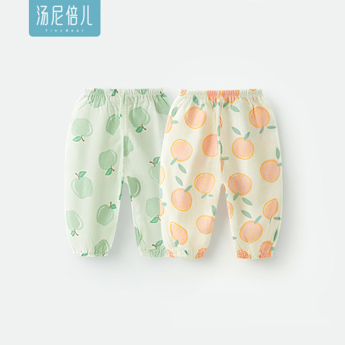 汤尼倍儿长裤纯棉纱布防蚊裤夏季