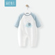汤尼倍儿婴儿夏季 大象哈衣 连体衣小象宝宝空调服薄新生儿纯棉长袖