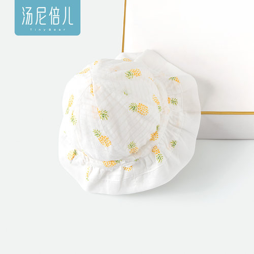 汤尼倍儿婴儿帽子纯棉遮阳可调节