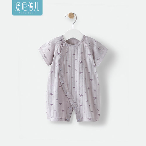 汤尼倍儿连体衣服纯棉提花夏季薄