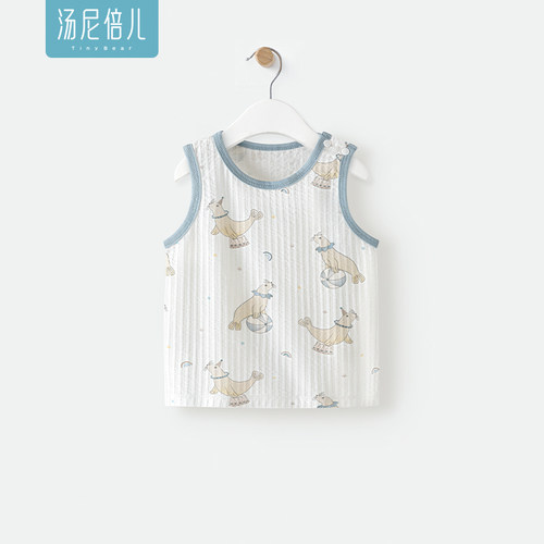 汤尼倍儿男宝宝背心上衣夏季纯棉