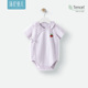 三角哈衣 连体衣女宝系带短袖 汤尼倍儿婴儿夏季 包屁衣莫代尔棉薄款