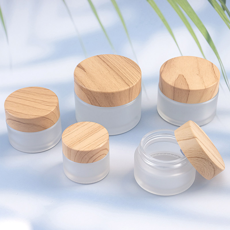 磨砂玻璃瓶5-50g装护肤品的空瓶高档化妆品分装瓶面霜DIY分装罐子