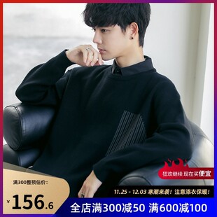 秋冬季假两件毛衣男士2025新款男装衬衫领上衣男生POLO打底针织衫