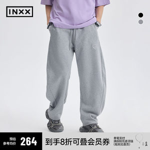 【INXX】APYD 简约美式卫裤男宽松镰刀裤运动休闲直筒针织长裤女