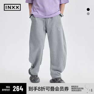 【INXX】APYD 简约美式卫裤男宽松镰刀裤运动休闲直筒针织长裤女