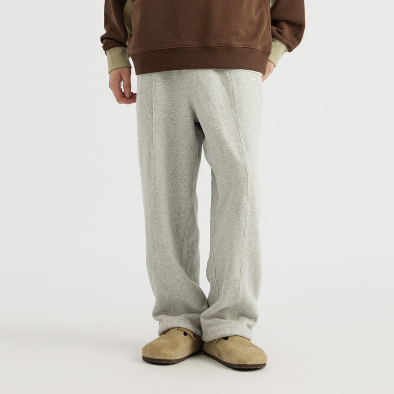 ERICE MADE春夏直筒薄款卫裤男女束脚休闲长裤宽松灰色刺绣运动裤