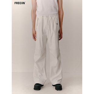 刘恋同款FREO3N无性别直筒长裤防水防风休闲运动裤春款降落伞裤子