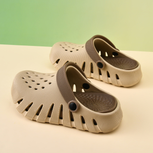 女2026新款 凉鞋 夏季 女士透气外穿沙滩鞋 防滑包头半拖鞋 厚底洞洞鞋