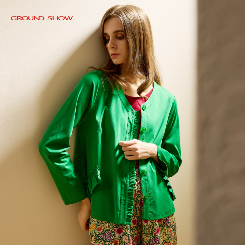 阁兰秀丝光棉衬衫抗皱上衣女装