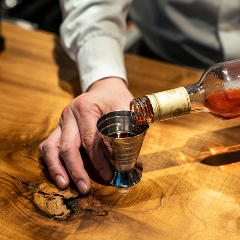 日本青芳制作所不锈钢量酒杯鸡尾酒带刻度盎司杯调酒杯酒吧工具