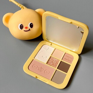 pinkbear皮可熊眼影盘黄油小熊大地色眼影日常淡妆灰棕色瞌睡熊02