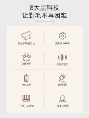 奥克斯泰迪剃毛神器狗狗专用推子电推剪狗剪毛理发工具宠物剃毛器